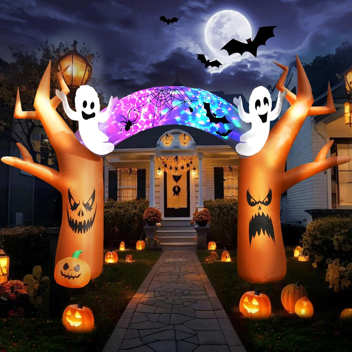 17 ft Inflatable Haunted Tree Archway, Halloween outdoor decoration