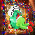 3.5 ft Inflatable Santa Bursting from Window, Christmas outdoor decoration