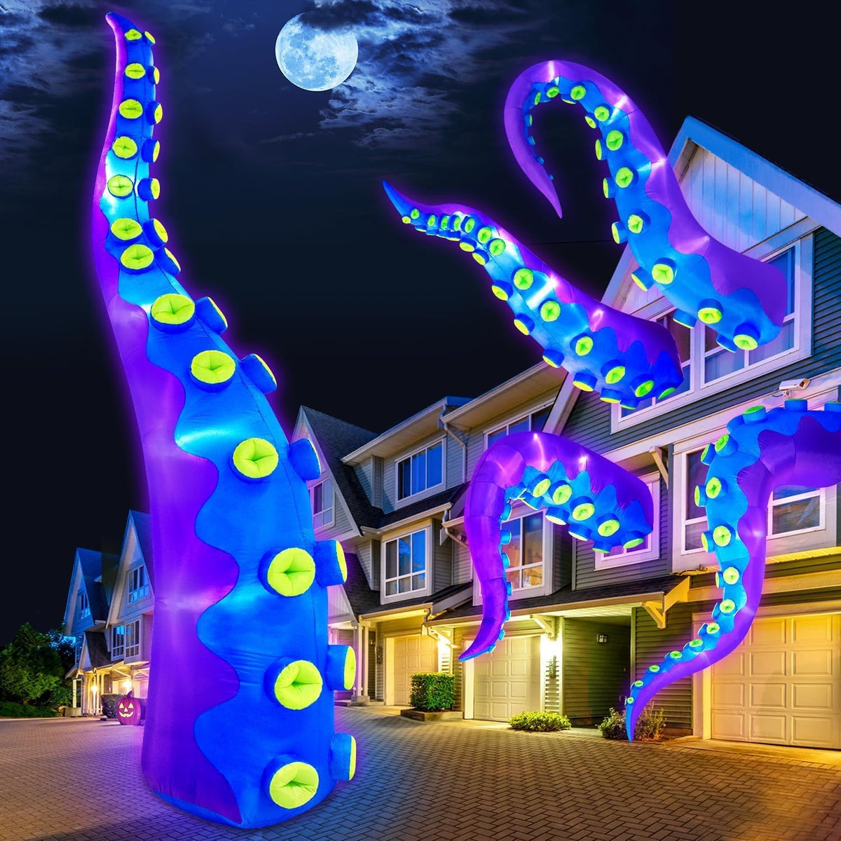 14 ft Inflatable Octopus Tentacles, Halloween outdoor decoration