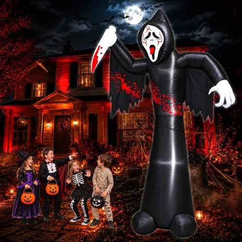 12 ft Inflatable Grim Reaper Ghost, Halloween outdoor decoration
